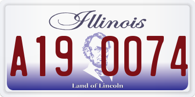 IL license plate A190074