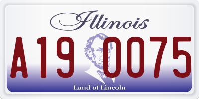 IL license plate A190075