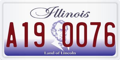 IL license plate A190076
