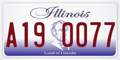 IL license plate A190077