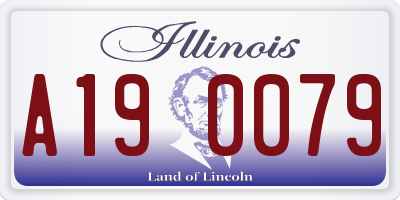 IL license plate A190079