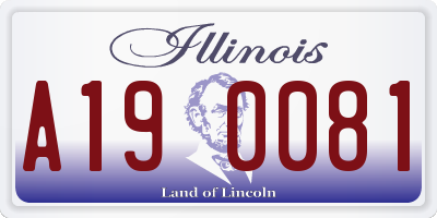IL license plate A190081