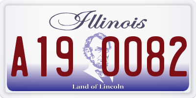 IL license plate A190082