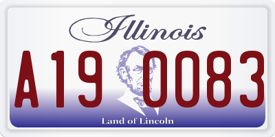 IL license plate A190083