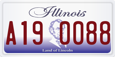 IL license plate A190088