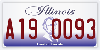 IL license plate A190093