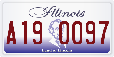 IL license plate A190097