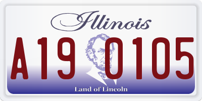 IL license plate A190105