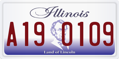 IL license plate A190109