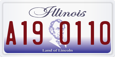 IL license plate A190110