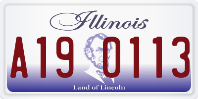 IL license plate A190113