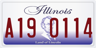 IL license plate A190114