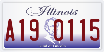 IL license plate A190115