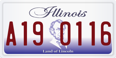 IL license plate A190116
