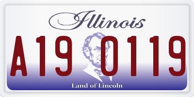 IL license plate A190119