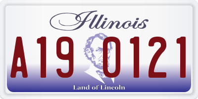 IL license plate A190121