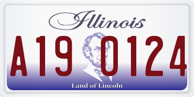 IL license plate A190124
