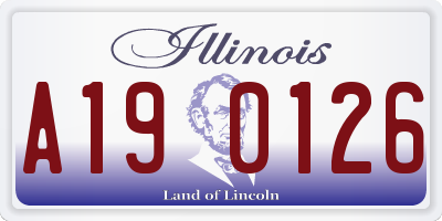 IL license plate A190126