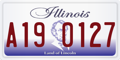 IL license plate A190127