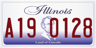IL license plate A190128