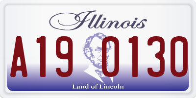 IL license plate A190130