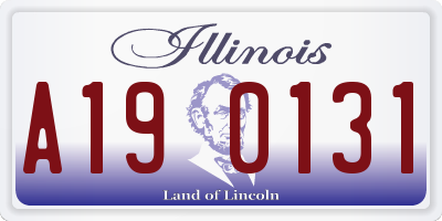 IL license plate A190131