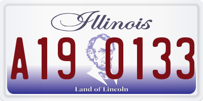 IL license plate A190133