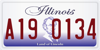IL license plate A190134