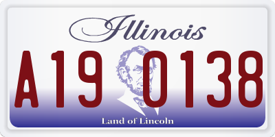 IL license plate A190138