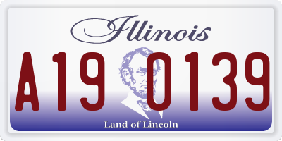 IL license plate A190139