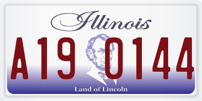 IL license plate A190144