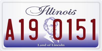 IL license plate A190151