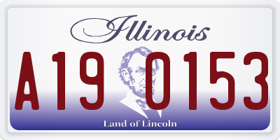 IL license plate A190153