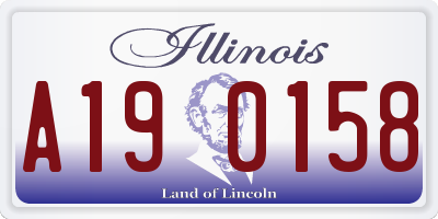 IL license plate A190158