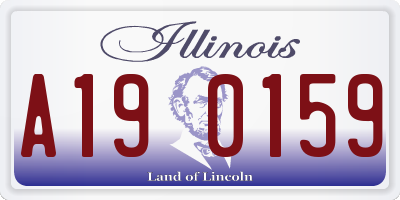 IL license plate A190159