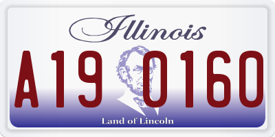 IL license plate A190160