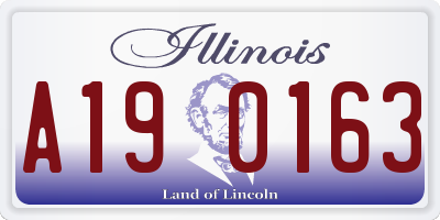 IL license plate A190163