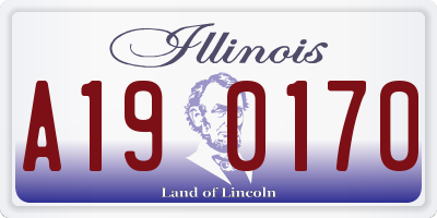 IL license plate A190170