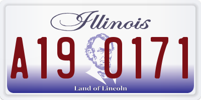 IL license plate A190171