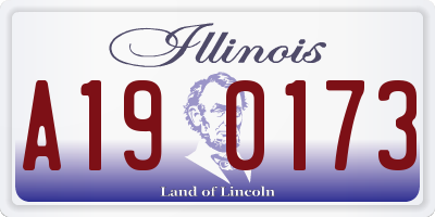 IL license plate A190173