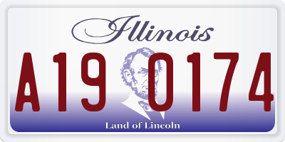 IL license plate A190174