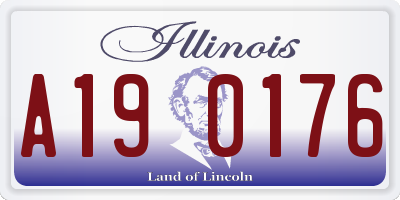 IL license plate A190176