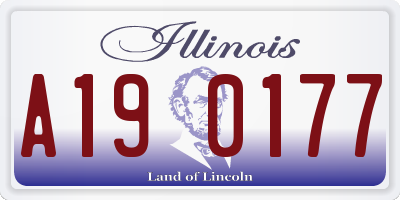 IL license plate A190177