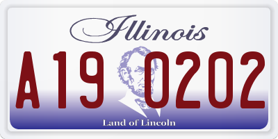 IL license plate A190202