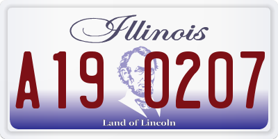 IL license plate A190207