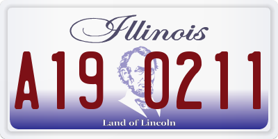 IL license plate A190211
