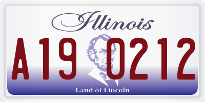 IL license plate A190212