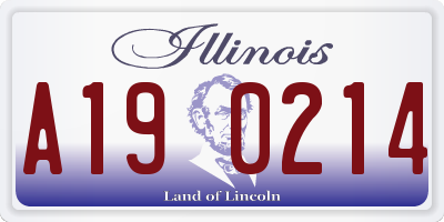 IL license plate A190214