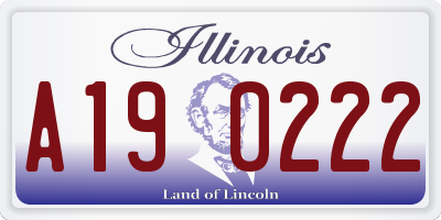 IL license plate A190222