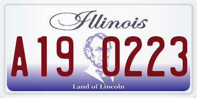 IL license plate A190223